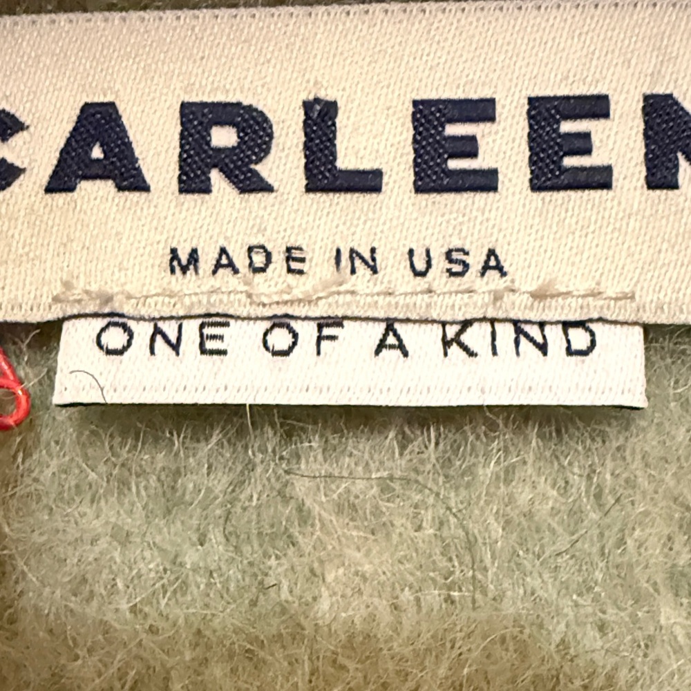 Carleen Green & Cream Fleece Jacket with Red Trim - Picture 11 of 15